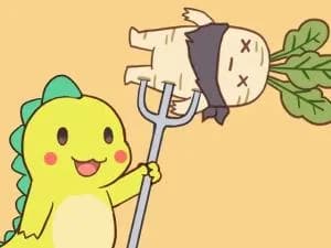 [3-Koma Manga] 'Kousei Shinainara Kushi ni Sasu Dakeda' Mitsumata Yari Kyouryuu no Yasai Shidou Roku