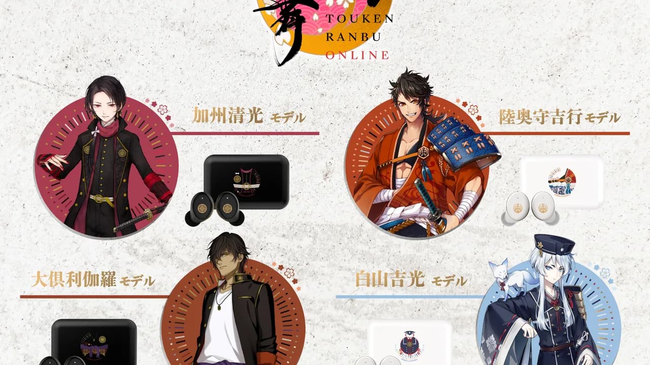 Touken Ranbu ONLINE Blades Up ONKYO Earbuds Wave 3 With Fresh Voices